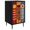 vidaXL Nakts skapītis ESSEN Melns ozols 36 x 33 x 61 cm