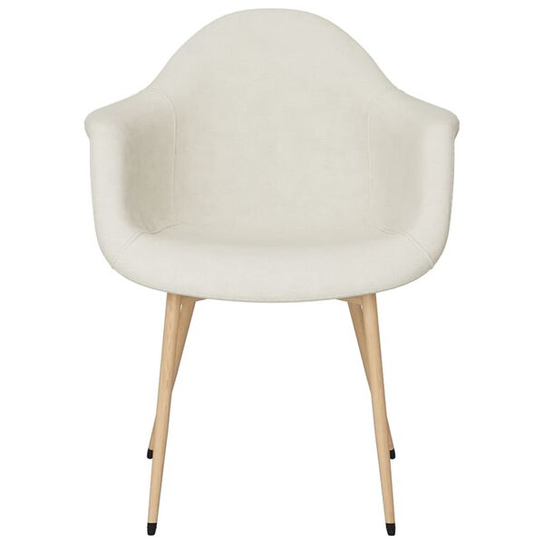 vidaXL virtuves krēsli, 2 gab., krēmkrāsas audums