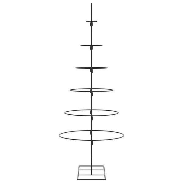 vidaXL dekoratīva Ziemassvētku eglīte, metāls, melna, 150 cm