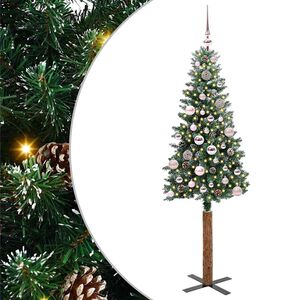 vidaXL Tievā Ziemassvētku Egle Zaļa 150 cm PVC un cietā priedes koks