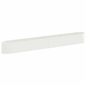 vidaXL Paaugstināta dārza gulta Balts 380 x 40 x 40 cm Tērauds