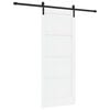 vidaXL Slīdo&scaron;ās durvis Balta un melna 83 x 202 cm Priedes masīvkoks