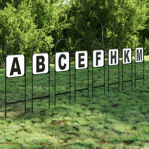 vidaXL iejādes burti, 8 gab., tērauds