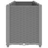 vidaXL dārza puķu kaste, gai&scaron;i pelēka, 160x40x53 cm, PP