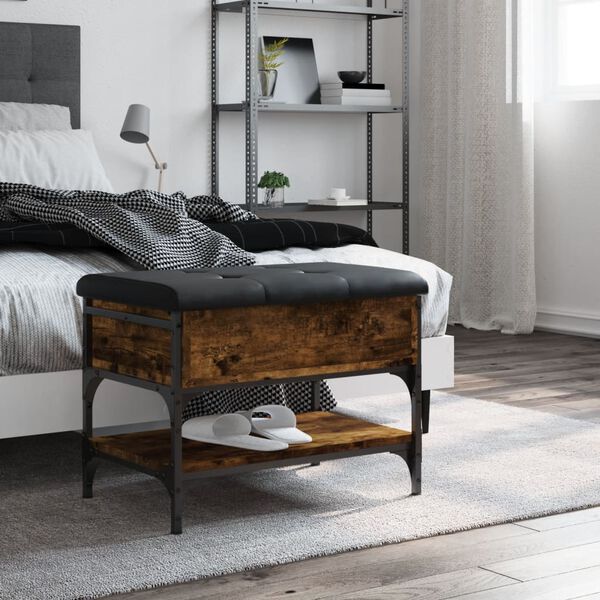 vidaXL apavu skapītis, koka krāsa, 62x42x45 cm, inženierijas koks