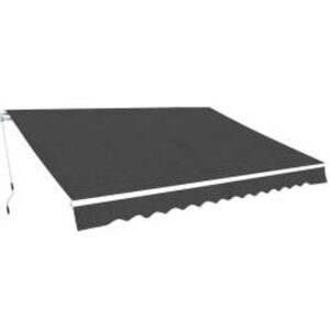 vidaXL markīze, manuāli regulējama, 600 cm, antracītpelēka