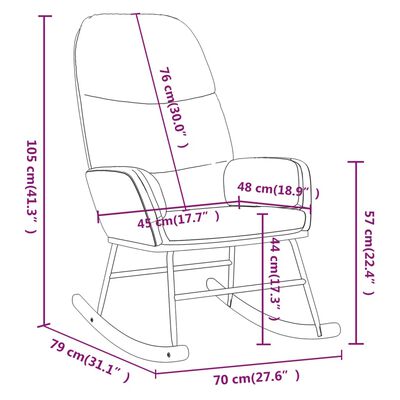 vidaXL šūpuļkrēsls, gaiši pelēks audums