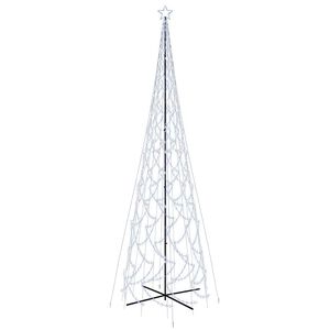 vidaXL Ziemassvētku egle, 3000 vēsi baltas LED lampiņas, 230x800 cm