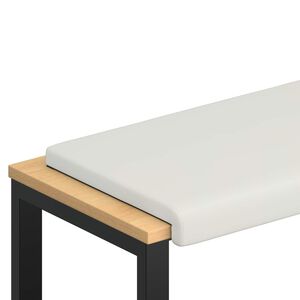 vidaXL Solspilvens Mākslīgā āda Balts Dziļums 35 cm