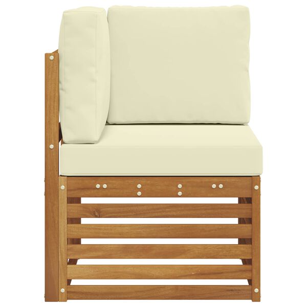 vidaXL Āra Stūra Dīvāns Cietā akācijas koks Dabiska