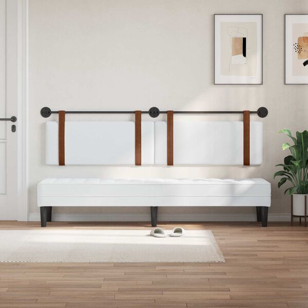 vidaXL Karājo&scaron;s galvgalis Vienkrāsains Balts 210 x 55 x 5 cm Antīks PU