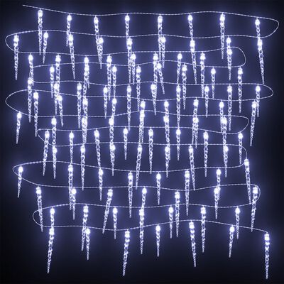 vidaXL Ziemassvētku lampiņas lāsteku formā, 200 LED, 20 m, PVC, akrils