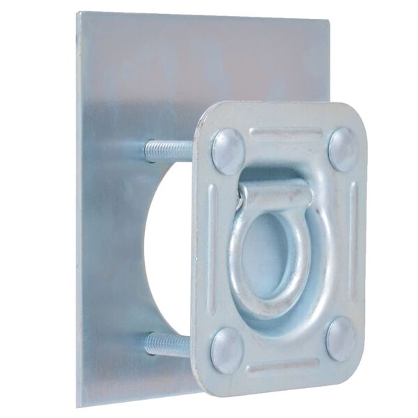 vidaXL piestiprinā&scaron;anas gredzens, cilpa piekabēm, 6 gab., tērauds