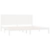 vidaXL gultas rāmis, balts, masīvkoks, 200x200 cm