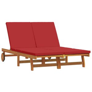 vidaXL Sauļo&scaron;anās krēsls Brūna 125 x 200 x 84 cm Cietā akācijas koks