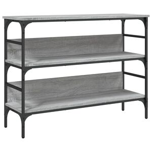 vidaXL konsoles galdiņ&scaron;, pelēcīgs, 100x32x75 cm, inženierijas koks