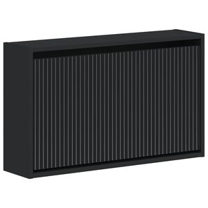 vidaXL Sienā piestiprināms apavu skapis ARNHEM 71 x 17 x 43 cm Melns