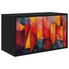vidaXL Sienā montējams TV skapis HEESCH 69 x 33 x 40 cm Melns ozols