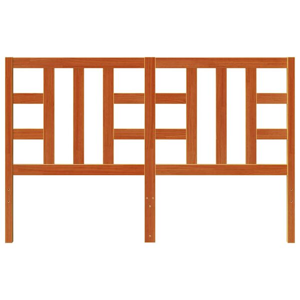 vidaXL galvgalis, vaska brūns, 150 cm, priedes masīvkoks