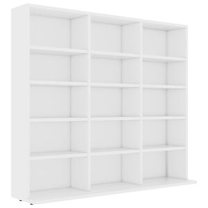 vidaXL CD plaukts, balts, 100x23x89,5 cm, inženierijas koks
