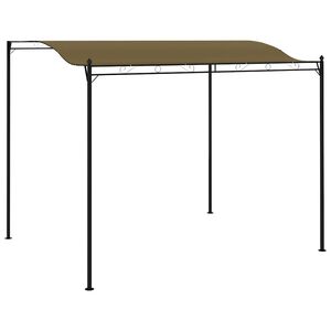 vidaXL dārza nojume, 3x2,4 m, pelēkbrūna, 180 g/m&sup2;