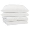vidaXL Vasaras segas ar spilvenu 3 pcs Balts Mikro&scaron;ķiedra