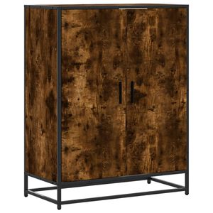 vidaXL apavu skapītis, ozolkoka, 75x38x97,5cm inženierijas koks&metāls