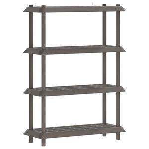 vidaXL Plauktu vienība 4 līmeņi 100 x 40 x 136,5 cm PP Gai&scaron;i pelēka