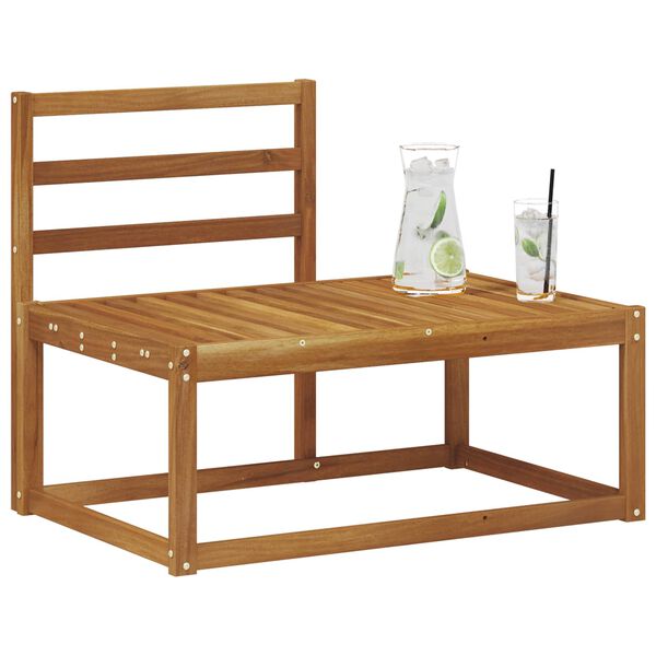 vidaXL Āra galējais dīvāns Dabiska 91 x 63 x 73 cm Cietā akācijas koks