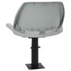 vidaXL salokāms laivas sēdeklis, bez spilvena, pelēks, 48x51x41 cm