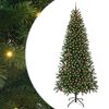 vidaXL Mākslīgā Ziemassvētku eglīte su 300 LED Zaļa 240 cm PE un PVC