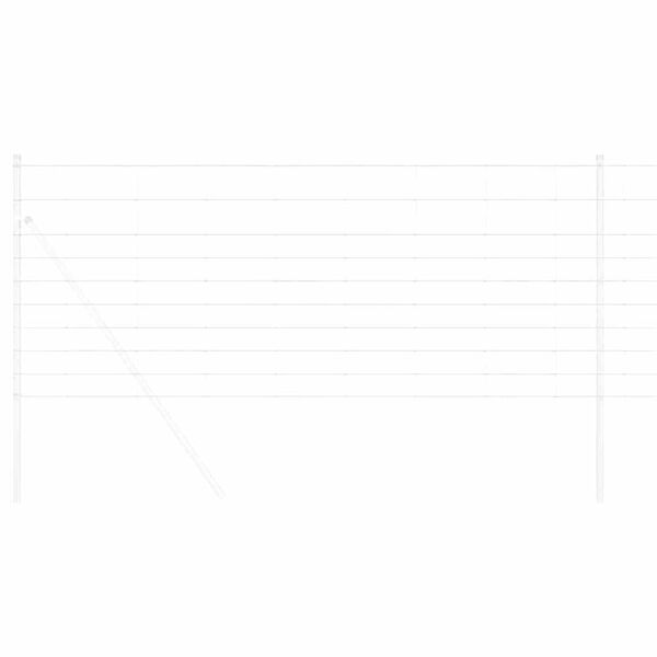 vidaXL Lauku žogs Sudraba 25 x 1 m Cinkots tērauds