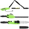 vidaXL teleskopisks motorzāģis, dzīvžoga trimmeris, 25/41 cm, 710/550W