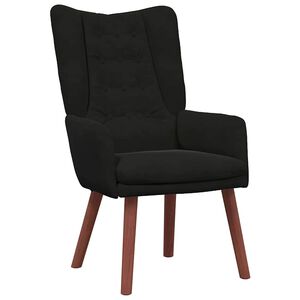 vidaXL atpūtas krēsls Melna 63 x 67 x 94 cm Samts
