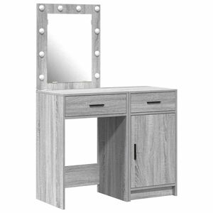 vidaXL Dressing galds 2 gab. Pelēka 50 x 41 x 135 cm Inženierijas koks