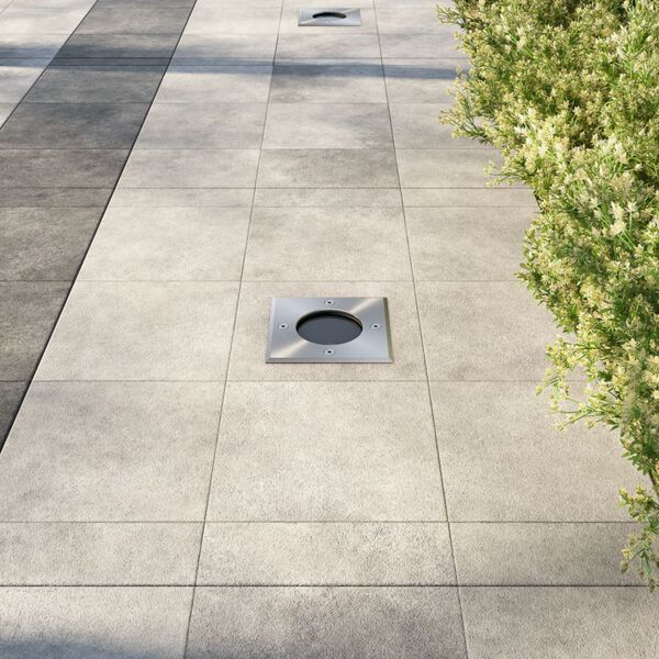 vidaXL dārza lampas, 3 gab., iebūvējamas zemē, kvadrāta forma