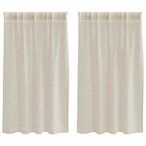 vidaXL Voile aizkaris 2 pcs Smil&scaron;u 140 x 140 cm Poliesters
