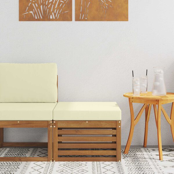 vidaXL Āra krēsls Cietā akācijas koks Dabiska