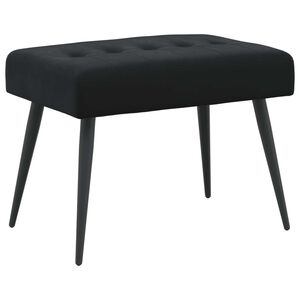 vidaXL Sols ar pogām Melns 60 x 40 x 45 cm Samts