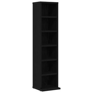 vidaXL CD skapis Melns ozols 21x20x88 cm Engineered Wood