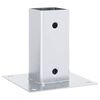 vidaXL Statu pamatnes Kvadrāts 4 gab Sudrabs 61x61 mm Cinkots tērauds