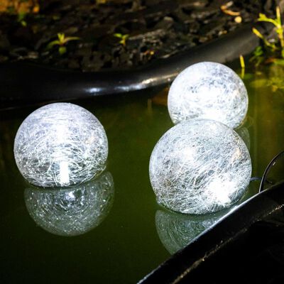 HI solāra dīķī peldoša LED lampa, 9 cm