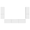 vidaXL TV skapī&scaron;u komplekts 4 pcs Augsta spīduma baltā krāsa
