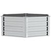 vidaXL augstā puķu kaste, 129x45 cm, cinkots tērauds, sudraba krāsa
