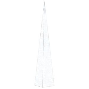 vidaXL LED lampiņu dekorācija, akrils, konusveida, 90 cm, vēsi balta