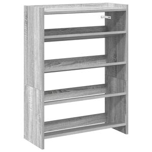 vidaXL apavu plaukts pelēka ozola 60x25x81 cm inženierijas koks