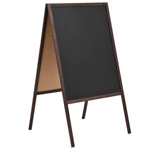 vidaXL tāfele, divpusēja, brīvi stāvo&scaron;a, 60x80 cm, ciedru koks