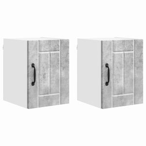 vidaXL Sienas skapis LUCCA 2 pcs Betona pelēks 30 x 31 x 40 cm