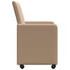 vidaXL Ēdamgalda krēsli ar ritenī&scaron;iem 2 pcs Kapučīno 57 x 66 x 94 cm