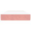 vidaXL kabatu atsperu matracis, rozā, 90x190x20 cm, samts